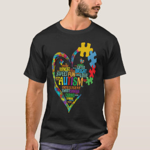 Autismus Herzautismus Bewusstsein für Autismus Mut T-Shirt