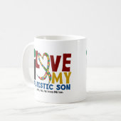 AUTISMUS I Liebe mein autistischer Sohn 2 Kaffeetasse (Vorderseite Links)