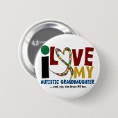 AUTISMUS I Liebe meine autistische Enkelin 2 Button (Vorne & Hinten)