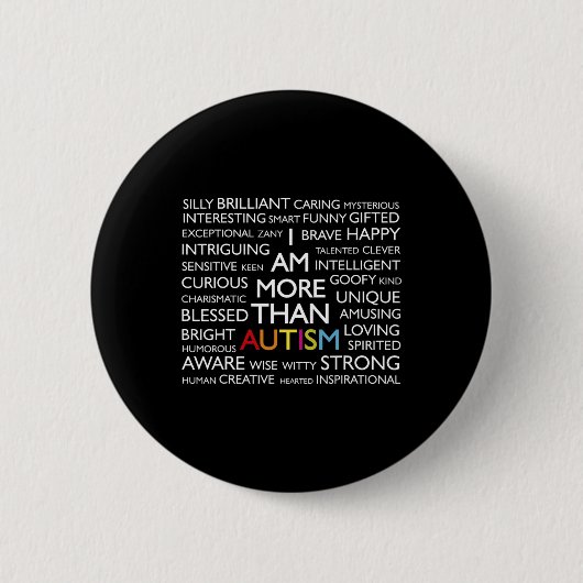Autismus Ich bin mehr als Autismus Button (Vorderseite)