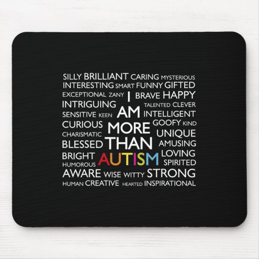 Autismus Ich bin mehr als Autismus Mousepad (Vorne)