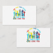 Autismus Ich sehe Ihre wahre Farbe Autismus Bewuss Visitenkarte (Vorne/Hinten)