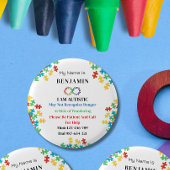 Autismus-ID Kind oder Erwachsener Button