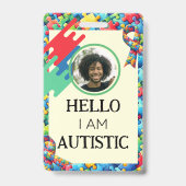 Autismus-ID Kind oder Erwachsener Medizinisches Wa Ausweis (Front)