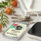 Autismus-ID Kind oder Erwachsener Schlüsselanhänger (Vorderseite rechts)