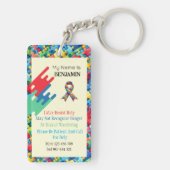 Autismus-ID Kind oder Erwachsener Schlüsselanhänger (Rückseite)