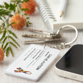 Autismus Identifikations-Schlüsselkette Schlüsselanhänger (Vorderseite rechts)