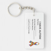Autismus Identifikations-Schlüsselkette Schlüsselanhänger (Vorderseite)