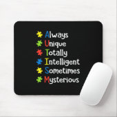 Autismus immer einzigartig, manchmal völlig intell mousepad (Mit Mouse)