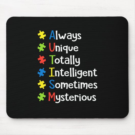 Autismus immer einzigartig, manchmal völlig intell mousepad (Vorne)