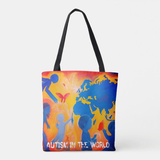 Autismus in der Welt Tote Tasche (Rückseite)