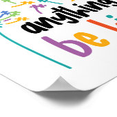 Autismus in einer Welt, in der man alles sein kann Poster (Ecke)