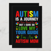 Autismus ist eine Reise, für die ich nie eine Reis Save The Date (Vorne/Hinten)