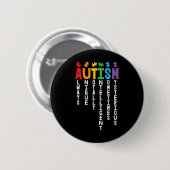 Autismus ist immer einzigartig, völlig intelligent button (Vorne & Hinten)