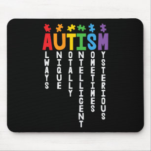 Autismus ist immer einzigartig, völlig intelligent mousepad