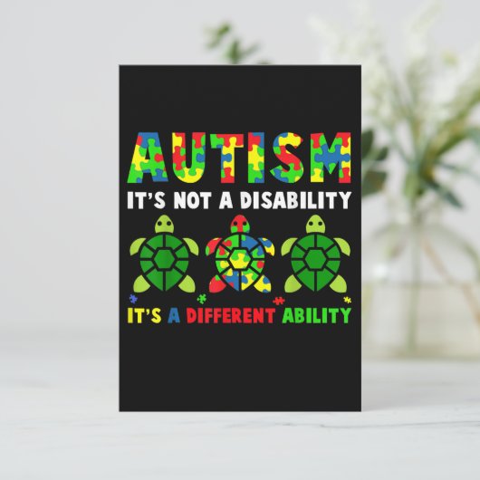 Autismus ist kein Bewusstsein für Behinderung RSVP Karte (Stehend Vorderseite)