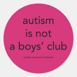Autismus ist kein Jungenclub: Aufkleber