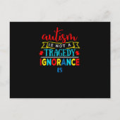 Autismus ist kein tragischer T - Shirt - Autismus Ankündigungspostkarte (Vorderseite)