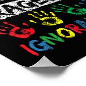 Autismus ist kein tragischer Unterstützer Akzeptan Poster (Ecke)