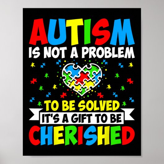 Autismus ist kein zu lösendes Problem - Autismus v Poster (Vorne)