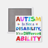 AUTISMUS ist keine Behinderung Magnet (Vorderseite/Rückseite)