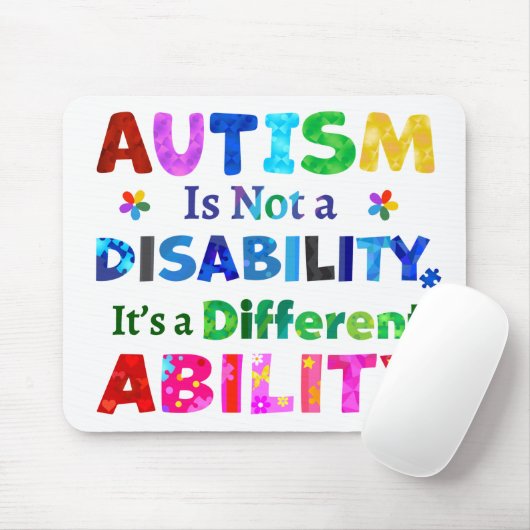 AUTISMUS ist keine Behinderung Mousepad (Mit Mouse)