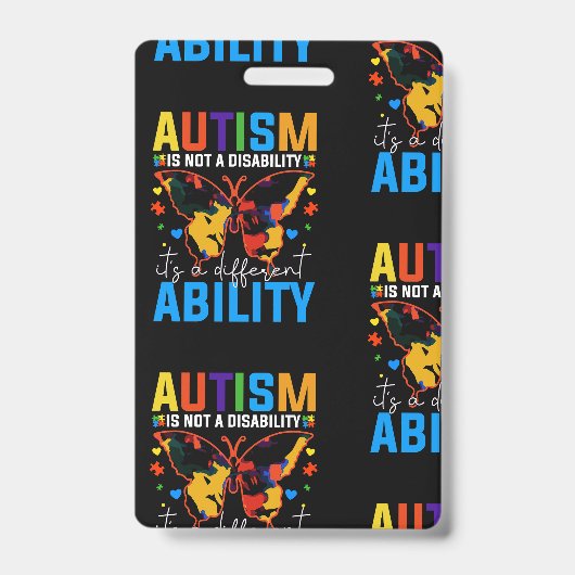 Autismus ist keine Behinderung, sondern eine ander Ausweis (Vorderseite)