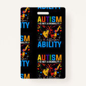 Autismus ist keine Behinderung, sondern eine ander Ausweis (Rückseite)