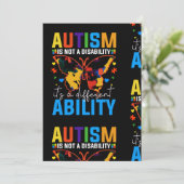 Autismus ist keine Behinderung, sondern eine ander Einladung (Stehend Vorderseite)