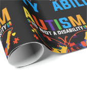 Autismus ist keine Behinderung, sondern eine ander Geschenkpapier (Rolleneckpunkt)