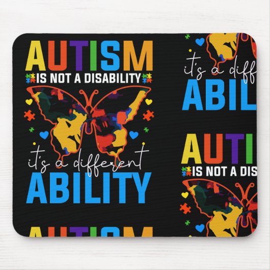 Autismus ist keine Behinderung, sondern eine ander Mousepad (Vorne)