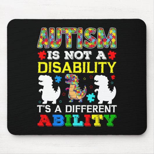Autismus ist keine Behinderung, sondern eine ander Mousepad (Vorne)