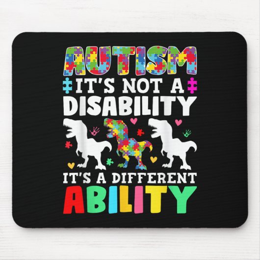 Autismus ist keine Behinderung, sondern eine ander Mousepad (Vorne)