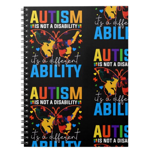 Autismus ist keine Behinderung, sondern eine ander Notizblock (Vorderseite)