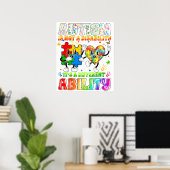 autismus ist keine behinderung, sondern eine ander poster (Heimbüro)