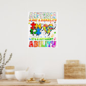 autismus ist keine behinderung, sondern eine ander poster (Küche)