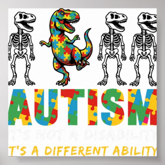 Autismus ist keine Behinderung, sondern eine ander Poster (Vorne)