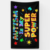 Autismus ist mein Super-Power Banner (Vertikal)