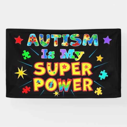 Autismus ist mein Super-Power Banner (Horizontal)