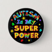Autismus ist mein Super-Power Button (Vorderseite)