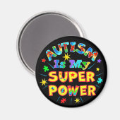 Autismus ist mein Super-Power Magnet (Vorderseite/Rückseite)