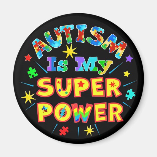 Autismus ist mein Super-Power Magnet (Vorne)
