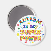 Autismus ist mein Super-Power Magnet (Vorderseite/Rückseite)