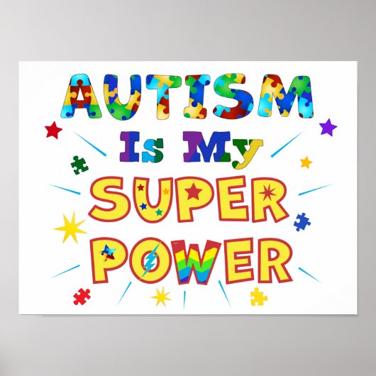 Autismus ist mein Super-Power Poster (Vorne)
