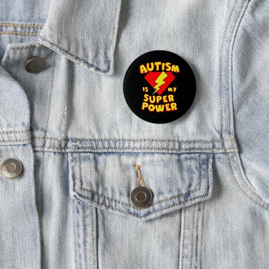 Autismus ist mein Super-Power Superhero Autism Awa Button (Beispiel)