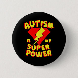 Autismus ist mein Super-Power Superhero Autism Awa Button