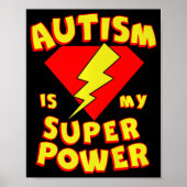 Autismus ist mein Super-Power Superhero Autism Awa Poster (Vorne)