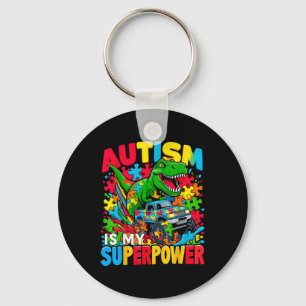 Autismus ist mein Superpower Dino Boys Monster Tru Schlüsselanhänger