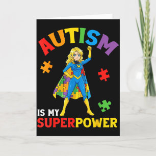 Autismus ist meine Superkraft Superheld Anime Mädc Karte
