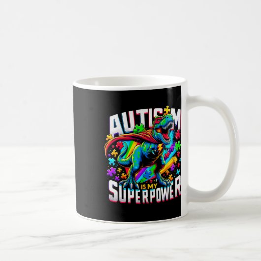 Autismus ist meine Supermacht Autismus Bewusstsein Kaffeetasse (Rechts)